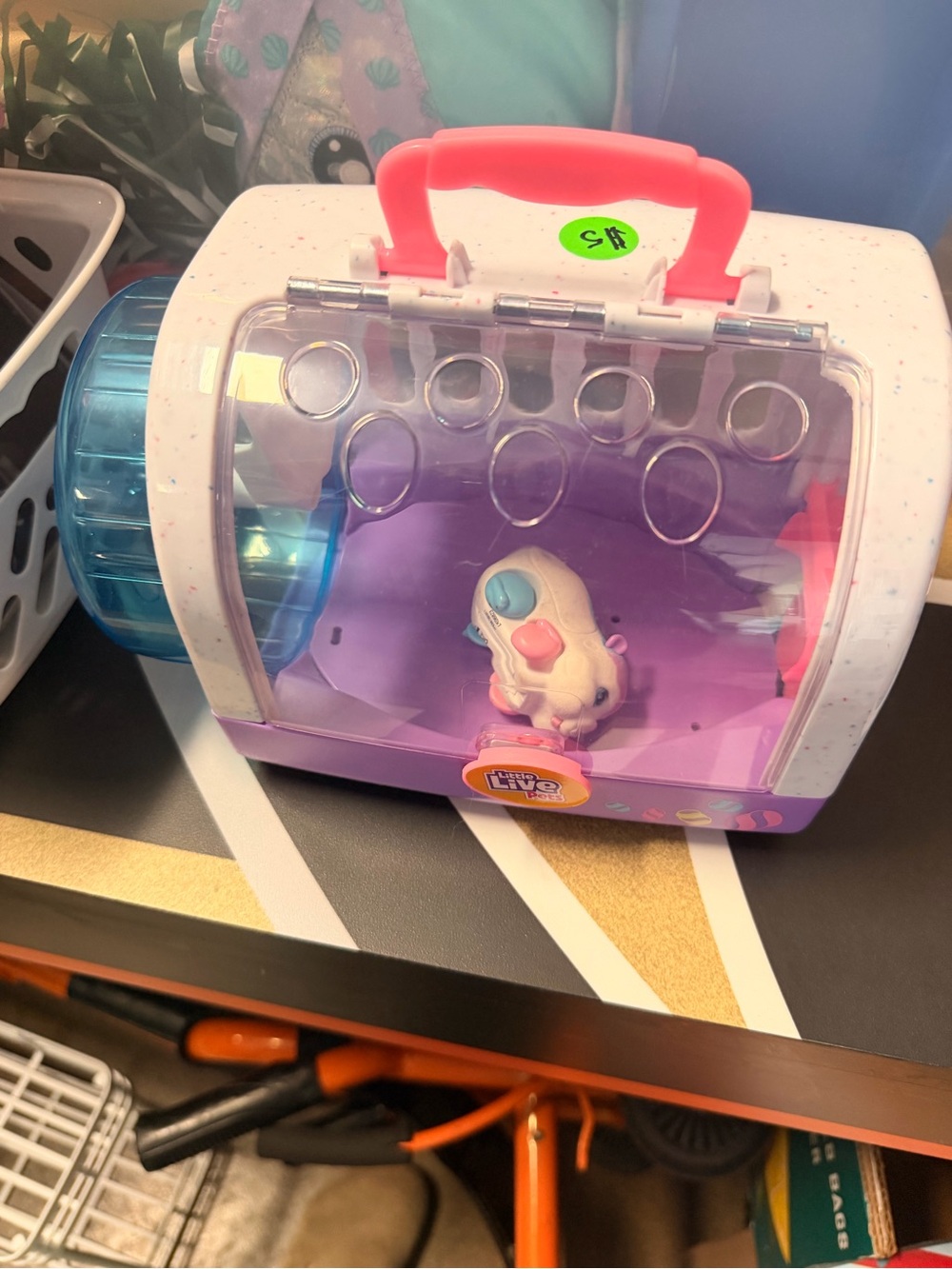 Portable Kids Pet Carrier Playset - Pink & Purple